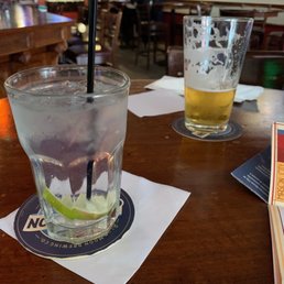 G&T and local beer G&T and local beer
