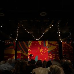 Theater 99's stage. Here for a Friday night improv show