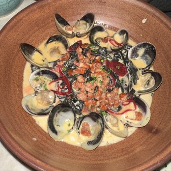 Piper - Squid Ink Pasta with Clams - New American Near Me - Oceanside, California Piper - Squid Ink Pasta with Clams - New American Near Me - Oceanside, California