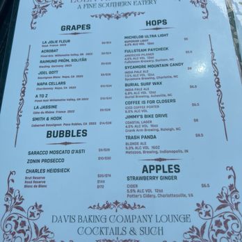 Lula and Sadie’s - Drink menu - Southern Near Me - Durham, North Carolina Lula and Sadie’s - Drink menu - Southern Near Me - Durham, North Carolina