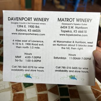 Davenport Orchards & Winery - Wineries Near Me - Eudora, Kansas