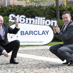 Barclay Communications - Britt Megahey (MD) and Adrian McCourt (D) promoting our new £16 Million O2 deal in April 09