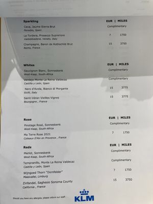Menu photo 5 KLM Crown Lounge 52 Schiphol, NH