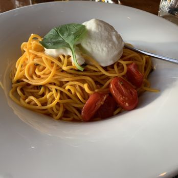 Marina Ristorante - Handmade pasta with tomatoes and burrata - Italian Near Me - Prague, Puerto Rico