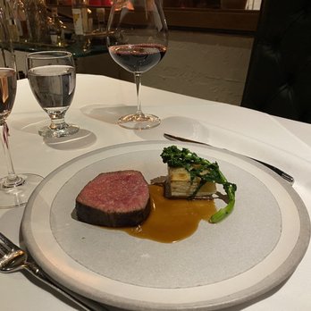 Mizuna - Dry aged steak, and a potato pastry - New American Near Me - Denver, Colorado Mizuna - Dry aged steak, and a potato pastry - New American Near Me - Denver, Colorado