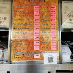Frontera Grill - 5/11/24 Menu