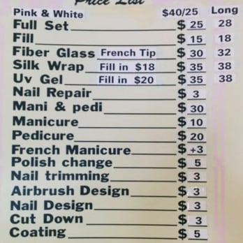 Naturally Nails - Price posted on wall as of May 2016 - Nail Salons Near Me - Pleasant Hill, California Naturally Nails - Price posted on wall as of May 2016 - Nail Salons Near Me - Pleasant Hill, California
