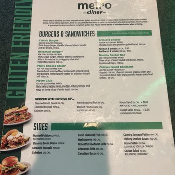 Metro Diner - Gluten friendly menu (part 2) - American Near Me - Tampa, Florida Metro Diner - Gluten friendly menu (part 2) - American Near Me - Tampa, Florida