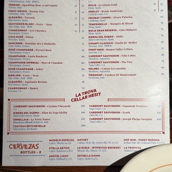 Cafe La Trova - Menu - Cocktail Bars Near Me - Miami, Florida