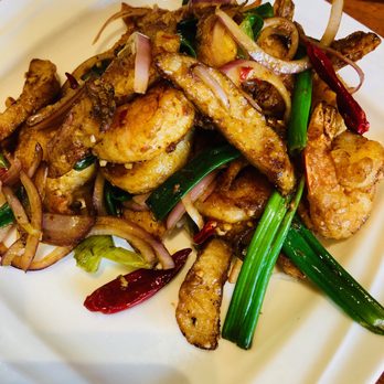 Steam - Szechuan Shrimp (4/5) - Dim Sum Near Me - Palo Alto, California