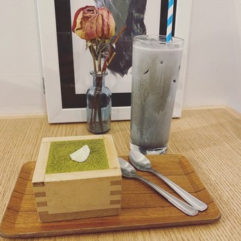 Little Pebbles - Matcha Tiramisu and Black Sesame Latte - Desserts Near Me - Toronto, Ontario Little Pebbles - Matcha Tiramisu and Black Sesame Latte - Desserts Near Me - Toronto, Ontario