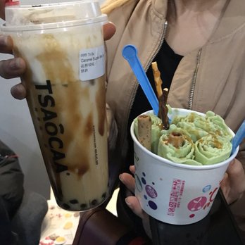 Tsaocaa - Caramel milk tea and matcha ice cream - Ice Cream & Frozen Yogurt Near Me - Indianapolis, Indiana