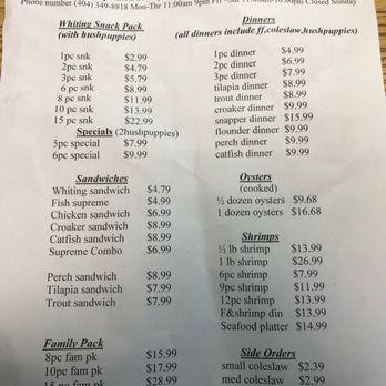 Rahim's Seafood - front of menu - Southern Near Me - Atlanta, Georgia Rahim's Seafood - front of menu - Southern Near Me - Atlanta, Georgia