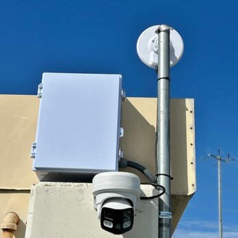 The Remo Group - LTS 8MP Panoramic Color 24/7 Duo Splicing Pro AI Network Camera with UniFi Point-to-Point Device Bridge Pro and Weatherproof NEMA Box. - Security Systems Near Me The Remo Group - LTS 8MP Panoramic Color 24/7 Duo Splicing Pro AI Network Camera with UniFi Point-to-Point Device Bridge Pro and Weatherproof NEMA Box. - Security Systems Near Me