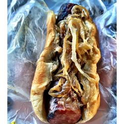 Polish Sausage (Go w/Fries ) Pretty Good @ Tello's Beef Maxwell St. 711 W Roosevelt Rd, Maywood, IL