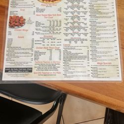 Mega's Pizzeria - Menu