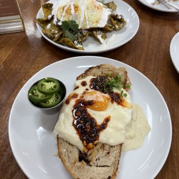 La Casita Bakeshop - birria brisket croque madame and chilaquiles - Bakeries Near Me - Richardson, Texas