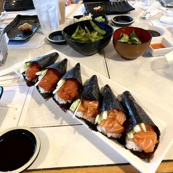 Sushi Boom - Spicy Tuna Hand Roll and Salmon Hand Roll - Sushi Bars Near Me - Orange, California