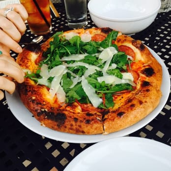 Coltivare - Revival pepperoni pizza with arugula - Italian Near Me - Houston, Texas Coltivare - Revival pepperoni pizza with arugula - Italian Near Me - Houston, Texas