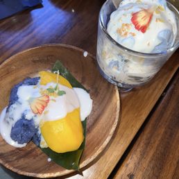 Butterfly pea coconut ice cream