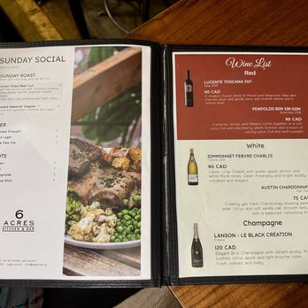 Six Acres - Menu - Pubs Near Me - Vancouver, British Columbia Six Acres - Menu - Pubs Near Me - Vancouver, British Columbia