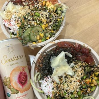 Poké House - Spicy options only for me! Half sushi rice and half zucchini. Fresh AF. - Seafood Near Me - Los Angeles, California Poké House - Spicy options only for me! Half sushi rice and half zucchini. Fresh AF. - Seafood Near Me - Los Angeles, California