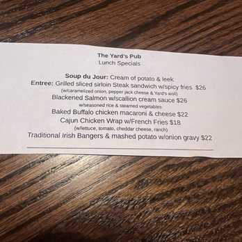 The Yard’s Pub - Daily specials on printed slip - Irish Pub Near Me - New York, New York The Yard’s Pub - Daily specials on printed slip - Irish Pub Near Me - New York, New York