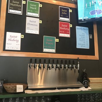 Patron Saints Brewery - Nice little taproom...small bar with a few tables and a couple of TVs. - Breweries Near Me - Toledo, Ohio Patron Saints Brewery - Nice little taproom...small bar with a few tables and a couple of TVs. - Breweries Near Me - Toledo, Ohio