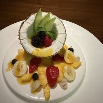 Alan Wongs Kahala - The Coconut - Haupia sorbet in a coconut shell - Hawaiian Near Me - Honolulu, Hawaii
