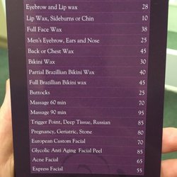 Face Body & Soul - Menu prices