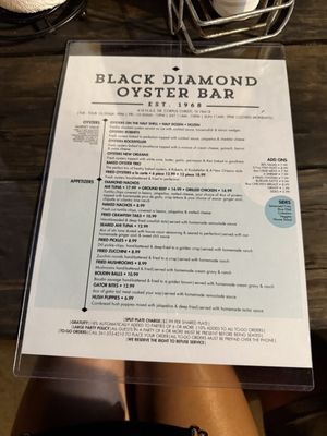 Menu photo 5 Black Diamond Oyster Bar Corpus Christi, TX Menu photo 5 Black Diamond Oyster Bar Corpus Christi, TX