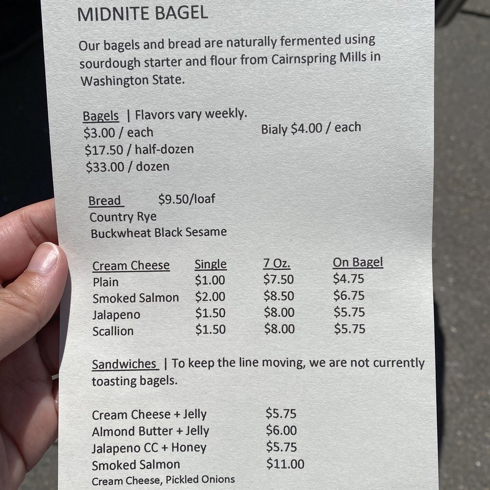Midnite Bagel - Menu - Bagels Near Me - San Francisco, California Midnite Bagel - Menu - Bagels Near Me - San Francisco, California