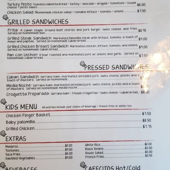 Off The Mile - the menu for the restaurant - Cuban Near Me - Coral Gables, Florida Off The Mile - the menu for the restaurant - Cuban Near Me - Coral Gables, Florida