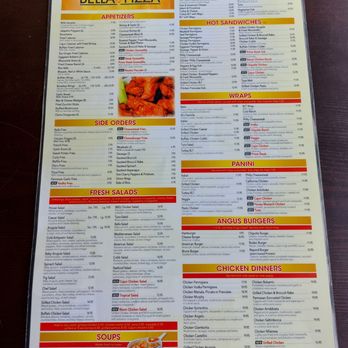 Bella Pizza - Menu Front - January 2025 - Pizza Near Me - Hasbrouck Heights, New Jersey