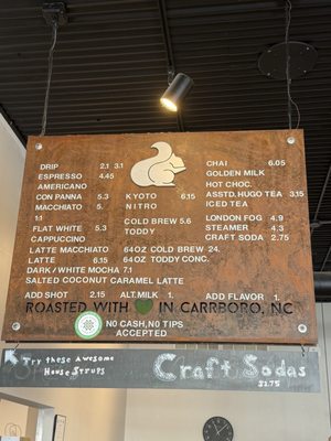 Menu photo 1 Gray Squirrel Coffee Carrboro, NC