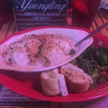 Micelis Waterfront Restaurant - Stuffed flounder with Alfredo sauce - Italian Near Me - Matlacha, Florida