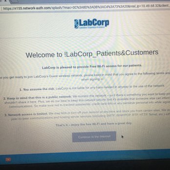 Labcorp - They have Internet! Made time go by faster for my glucose test which took 2 hrs - Laboratory Testing Near Me - Arcadia, California Labcorp - They have Internet! Made time go by faster for my glucose test which took 2 hrs - Laboratory Testing Near Me - Arcadia, California