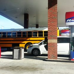 Raceway - I always wondered where school buses went to get gas...