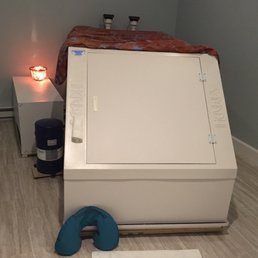 My pod room. (Shower on the right, bench and hangers to the left, not pictured)