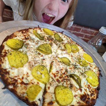 Yard Goat Ales - Pickle pizza on cauliflower crust - Breweries Near Me - Huntingburg, Indiana Yard Goat Ales - Pickle pizza on cauliflower crust - Breweries Near Me - Huntingburg, Indiana
