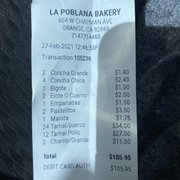 Photo of La Poblana Bakery - Orange, CA, United States. Pan dulce price varies