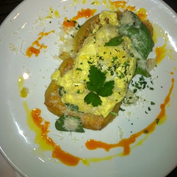 Nicks On Broadway - Corn and cheddar polenta topped with eggs. - New American Near Me - Providence, Rhode Island Nicks On Broadway - Corn and cheddar polenta topped with eggs. - New American Near Me - Providence, Rhode Island