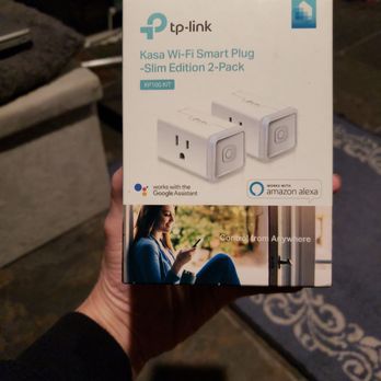 Walmart Supercenter - This box holds a set of TP-Link Kasa WiFi Smart plugs. They work with either Alexa or Google Assistant. - Department Stores Near Me - Fort Myers, Florida Walmart Supercenter - This box holds a set of TP-Link Kasa WiFi Smart plugs. They work with either Alexa or Google Assistant. - Department Stores Near Me - Fort Myers, Florida