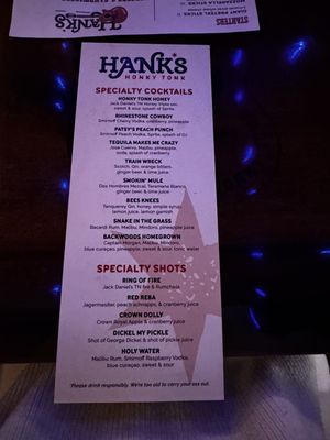 Menu photo 1 Hank's Honky Tonk Murfreesboro, TN Menu photo 1 Hank's Honky Tonk Murfreesboro, TN