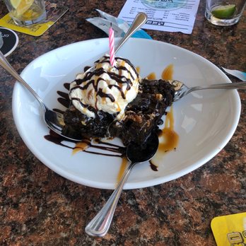 Shore Grille - Birthday brownie dessert - American Near Me - San Pedro, California Shore Grille - Birthday brownie dessert - American Near Me - San Pedro, California