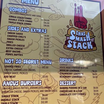 That Smash Shack - Menu - Burgers Near Me - Bakersfield, California