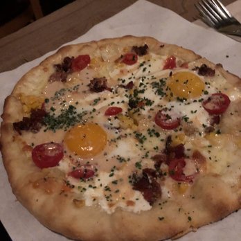 Pizzetta 211 - Farm Egg, Sweet Corn, Chipotle Creme Fraiche, Chive, Cherry Tomato ($17.50) - Pizza Near Me - San Francisco, California Pizzetta 211 - Farm Egg, Sweet Corn, Chipotle Creme Fraiche, Chive, Cherry Tomato ($17.50) - Pizza Near Me - San Francisco, California
