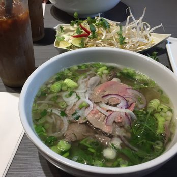 Noodles & Pho - Rare steak and brisket pho with Vietnamese iced coffee - Vietnamese Near Me - Hixson, Tennessee