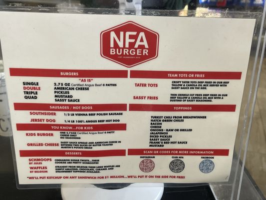 Menu photo 6 NFA Burger Dunwoody, GA Menu photo 6 NFA Burger Dunwoody, GA