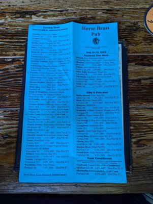 Menu photo 6 Horse Brass Pub Portland, OR